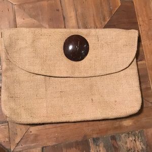 Burlap Clutch